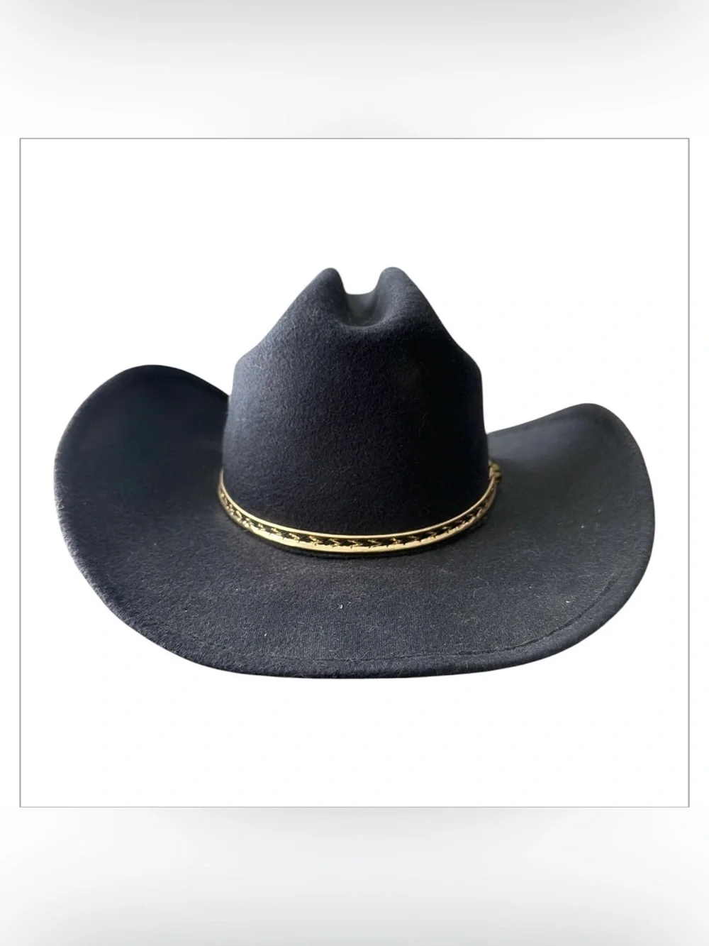 Western Express Black Felt Cowboy Western Hat Size Small Medium Rodeo Festival